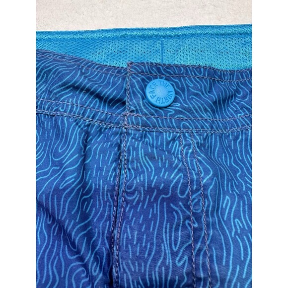 Bright Blue Print NORTH FACE SWIM TRUNKS BOARD SHORTS YOUTH BOYS XL 18/ - Picture 5 of 12